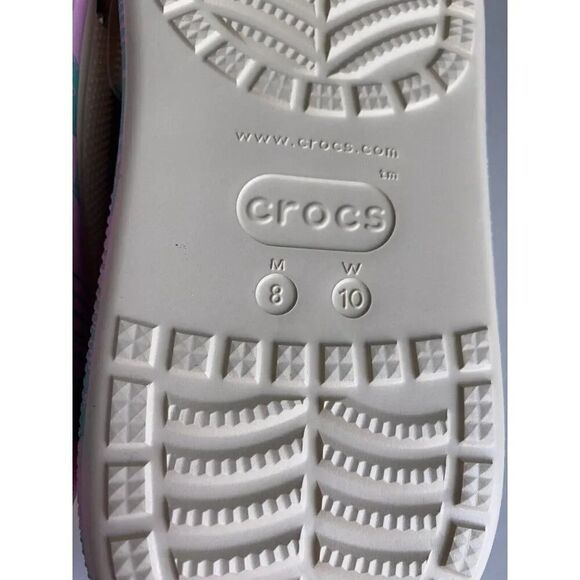 Crocs Classic Crush Spring Break Clog Women's Sz 10 Vanilla 208405-1FR NEW - Picture 13 of 13